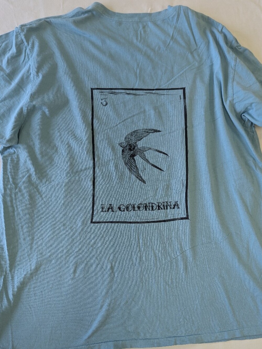 La Golondrina Loteria Block Printed T-shirt